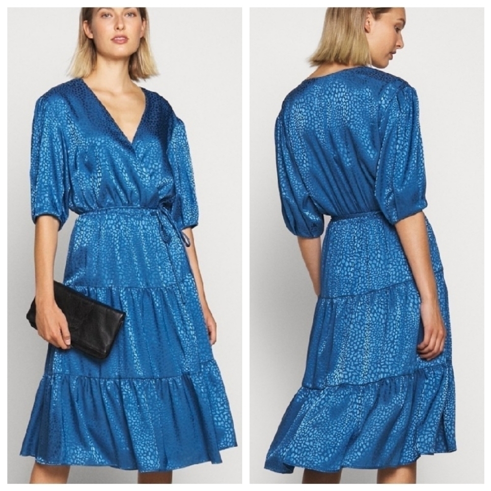 Nwt Rebecca Minkoff XS Mary Cadet Blue Wrap Dress